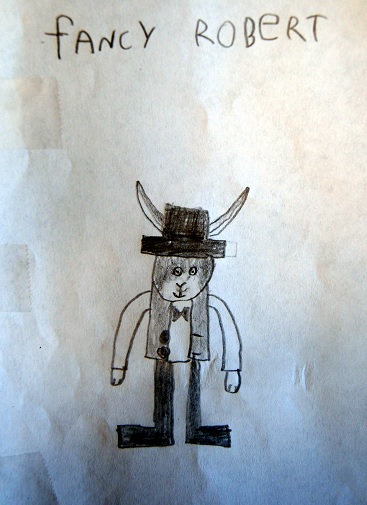 Fancy Robert wears a top hat.