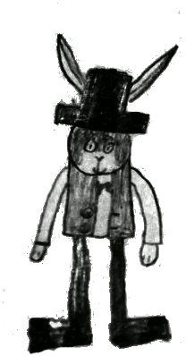 A bunny in a top hat